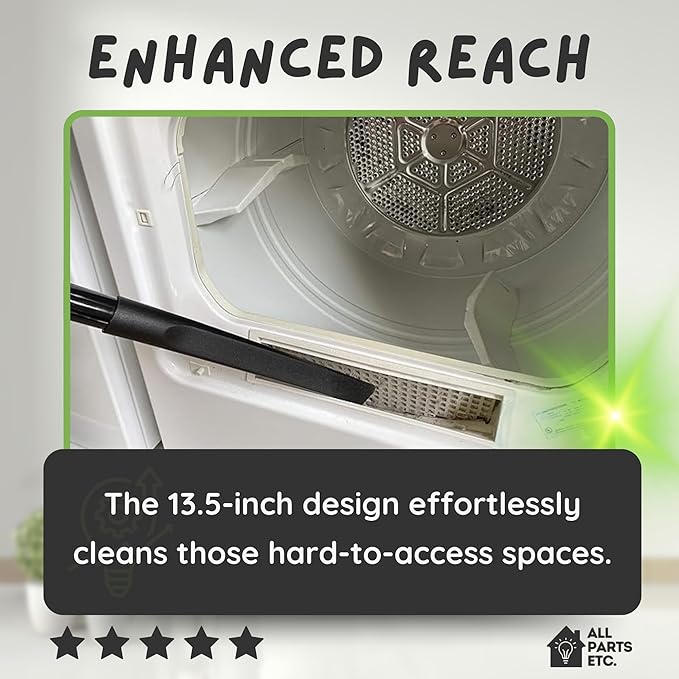 Crevice Tool for Vacuum Cleaners, 1.25-inch Wet/Dry Vacuum Attachment, 13.5-inch Extra-Long Design, Compatible with Shop Vac, Bissell, Nutone, Eureka, Beam & Central Vacuums
