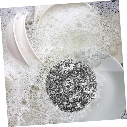 Ciieeo 8pcs Stainless Steel Balls for Dish Cleaning Scrubber Grill and Oven Cleaning Tool