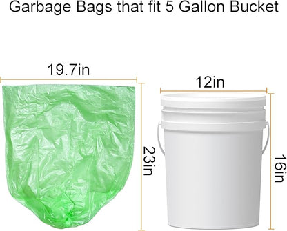 Biodegradable Trash Bags 4-6 Gallon, 100 Counts, Extra Thick Small Trash Bag Recycling Garbage Bags For Kitchen Bathroom Yard Office Wastebasket Car