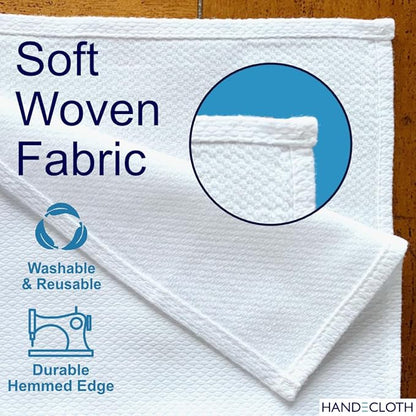 HANDECLOTH Hand Printed Reusable Paper Towels/Lint-Free/Cotton/American Made/Absorbent/Durable/Quality Edges/No Pilling/Machine Washable/Guest Towel (Lemons, 12 Pack)