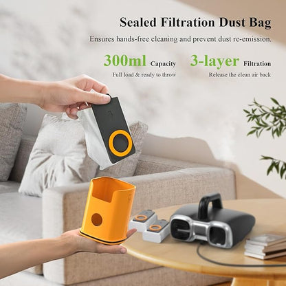 Minthouz Mattress Vacuum Cleaner Bed Vacuum with 15Kpa Suction Handheld Vacuum Widened Suction Port, Corded