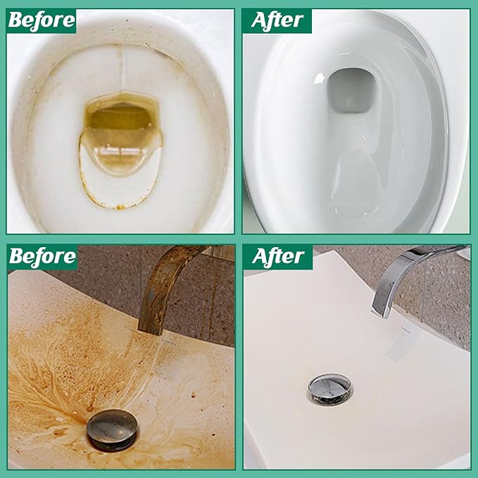 Pumice Stone Toilet Bowl Cleaner, 8 PCS Bathroom Accessories with 2 Handles and 6 Pumice Stone, Pumice Stone for Cleaning for Remove Hard Water Stains, Rust & Lime from Toilet, Tub, Tile, Grill & Pool