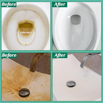 Pumice Stone Toilet Bowl Cleaner, 8 PCS Bathroom Accessories with 2 Handles and 6 Pumice Stone, Pumice Stone for Cleaning for Remove Hard Water Stains, Rust & Lime from Toilet, Tub, Tile, Grill & Pool