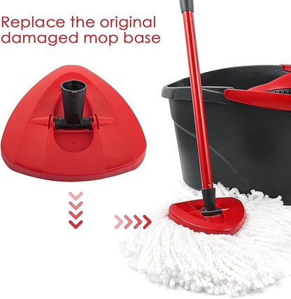 Spin Mop Head Replacement Base Head Compatible with O Cedar Spinning Mop Replace Head Cover Plastic Base Case Disc Accessories Part, 1 Pack, Not Fit RinseClean