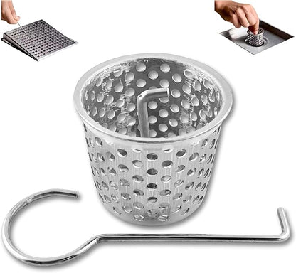 Shower Drain Strainer for Oatey Designline Shower Drain, Linear and Square with Shower Drain Key for Drain Grate Removal, Stainless Steel