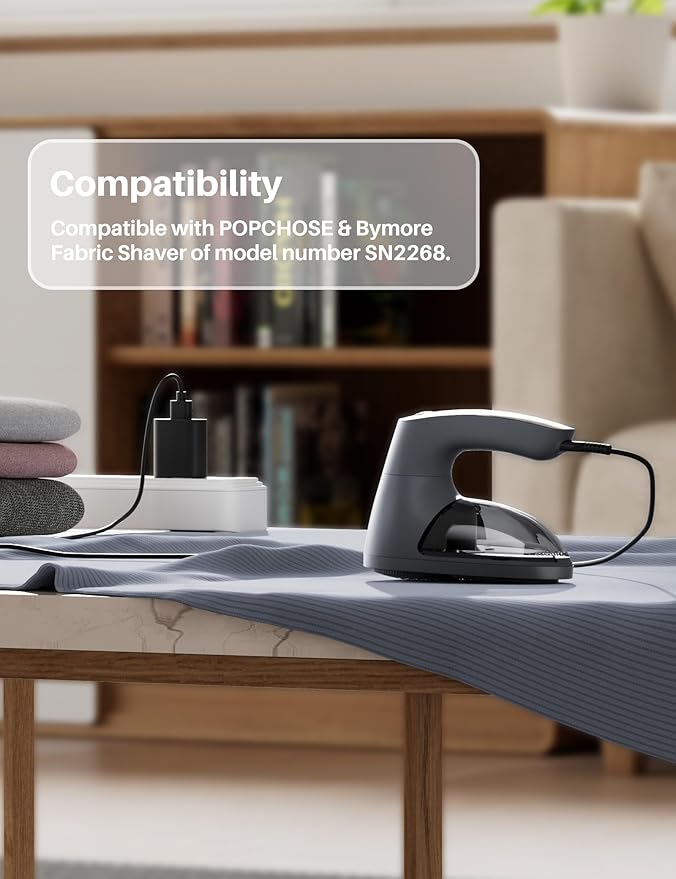 POPCHOSE Replacement USB Charging Cable, Charger Cord Compatible Fabric Shaver SN2268, Fit for Bymore Lint Remover SN2268 Fuzzs Pills Pilling Trimmer 5V Power Cord Charging Line