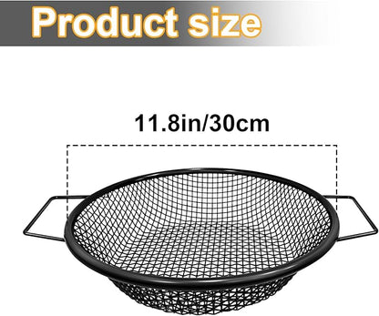 2PCS Soil Sifter for Gardening, Rock Sifter for 5 Gallon Bucket,Compost Sifter Dirt Sifter,Captures Dirt Rocks Sawdust Black Handle Upgrade Version