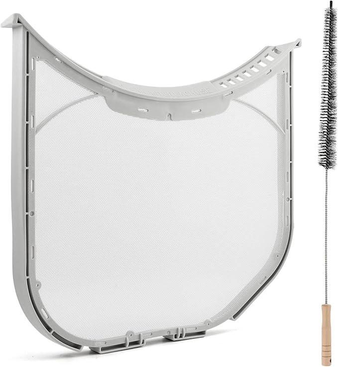 ADQ566564 Lint Filter Replacement for LG/Kenmore Dryers, Durable Stainless Steel Mesh Screen Trap with Dryer Vent Lint Brush, Filter Size 11.9 * 10.9 inch