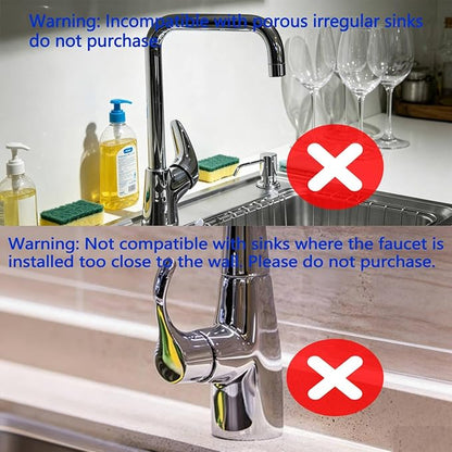 Kitchen Sink Splash Guard Gen2-30" x 6'' Silicone Sink Mat Splash Guard fit for Countertop, Bathroom,Farmhouse,RV by EBIGIC (Grey)