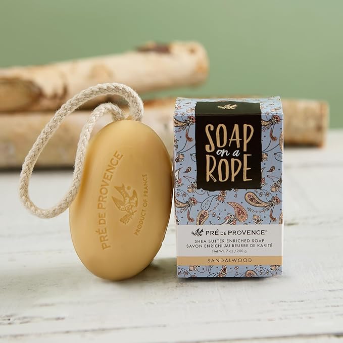 Pre de Provence Soap On a Rope, Sandalwood, 200 Gram