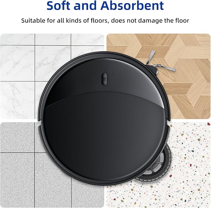VIEWALL 8 Pack Rotating Mop Pads for Roborock Saros 10R, Saros 20, Saros Z70, Qrevo Edge 2, Qrevo CurvX Vacuum Cleaner, Washable Microfiber Mop Cloth Replacement Accessories
