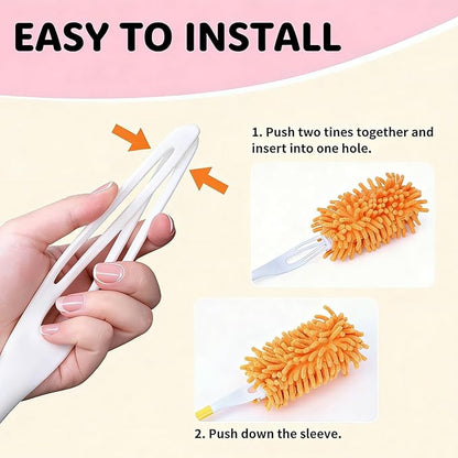 Reusable Duster Refill Compatible with Swiffer Hand Duster, 360 Heavy Duty Duster Refills, Microfiber Washable Dusters Refills for Swiffer Extended Handle, 4 Pack (Handle is Not Included)