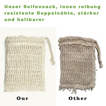 E-Know Soap Bag, 10 Pack Natural Sisal Soap Saver, Zero Waste Plastic-free Soap Net, Foaming and Drying The Soap, Massage, Peeling
