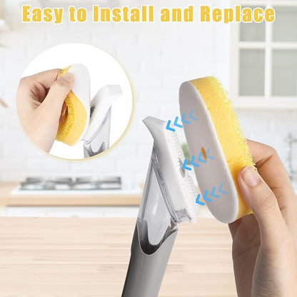 12Packs Dish Wand Sponge Refills for Scrub Daddy Dish Daddy - Replacement Heads for Dish Sponges, Non Scratch Dish Washing Scrubbers, Ideal for Kitchen Cleaning, Yellow (Only Sponge Heads)
