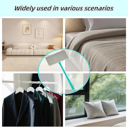 Window Screen and Track Cleaner Kit, with Mesh Screen Brush, 3 Groove Cleaning Brushes & 6 Reusable Pads for Sliding Door Tracks, Window Sills, Blinds, Vents - Detachable Pole