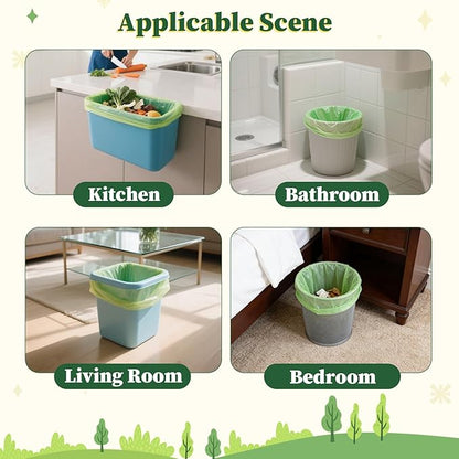 Small Trash Bags 1.2 Gallon, 120 Count Bathroom Garbage Bags, Compost Bin Liners for 1-2 Gallon Trash Can, Small Trash Bags Bathroom Strong and Tough for Kitchen Office