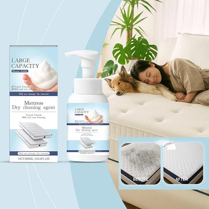 Powerful Mattress Dry Cleaning Foam, Mattress Cleaner and Stain Remover, No-Scrub Fabric Spot Remover for Yellow Stain, Blood, Wine, Coffee & Cosmetics on Mattress, Couch, Clothes, Car Seat& Rugs (2)