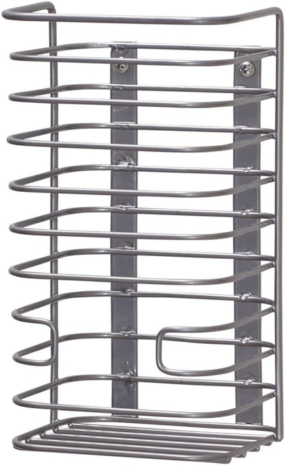 Household Essentials Cabinet Door Trash Bag Holder, Steel Frame, Satin Nickel Powder Coating, Perfect for Disposable Bags and Other Necessities, Easy Installation, Hardware Included