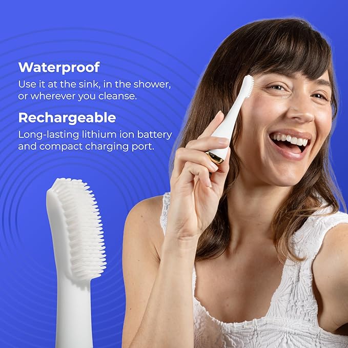 Blinkjoy Electric Eyelid Brush 2 – Optometrist Approved Lid Hygiene Tool for Demodex, Blepharitis & Dry Eyes – Gently Removes Dirt, Oil & Makeup to Support Healthy Lid Hygiene (White)