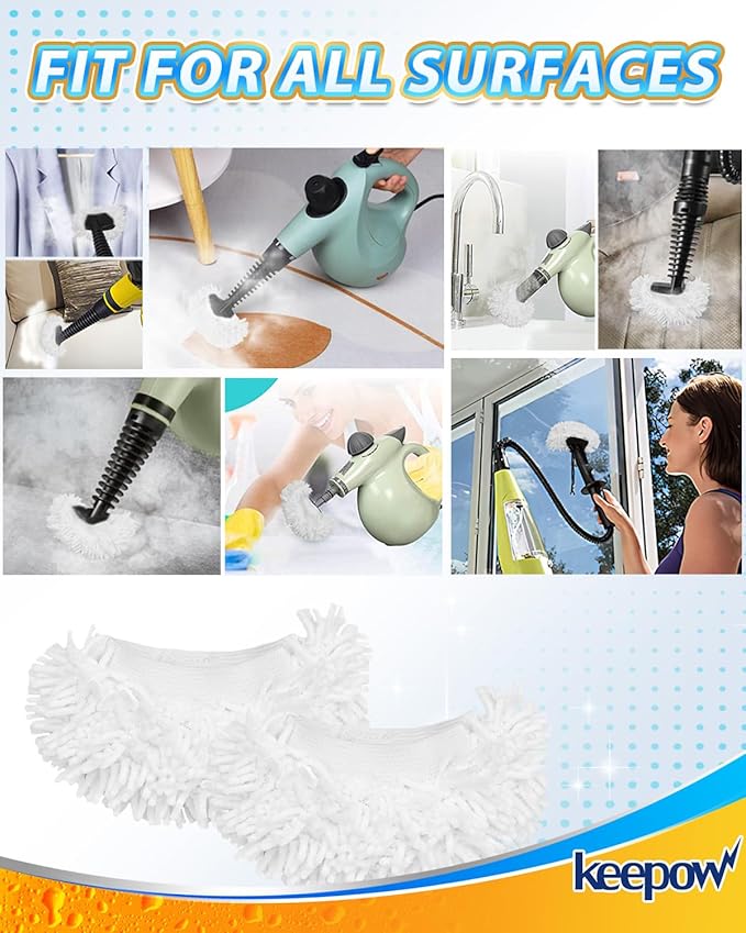 8 PCS Universal Microfiber Cloths for Handheld Steam Cleaner Accessories Compatible with Bissell Steam Shot Omni Compatible with PurSteam/Wagner Spraytech/McCulloch Reusable Washable Steam Mop Cloths