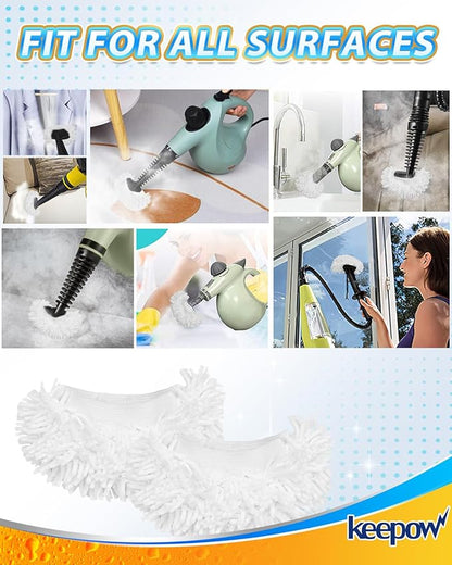 8 PCS Universal Microfiber Cloths for Handheld Steam Cleaner Accessories Compatible with Bissell Steam Shot Omni Compatible with PurSteam/Wagner Spraytech/McCulloch Reusable Washable Steam Mop Cloths