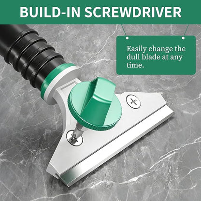 6 in 1 Caulk Remover Tool with Dual-End Multi-Function Handle – Includes Grout Removal Tool for Bathroom, Kitchen, Tile, Shower, Sink & Window Sealing and Cleaning