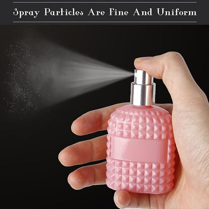 4 Pack Refillable Spray Perfume Bottles, 30ML Colorful Thick Glass Empty Perfume Bottles, Perfume Atomizer Travel Cologne Sprayer Bottles