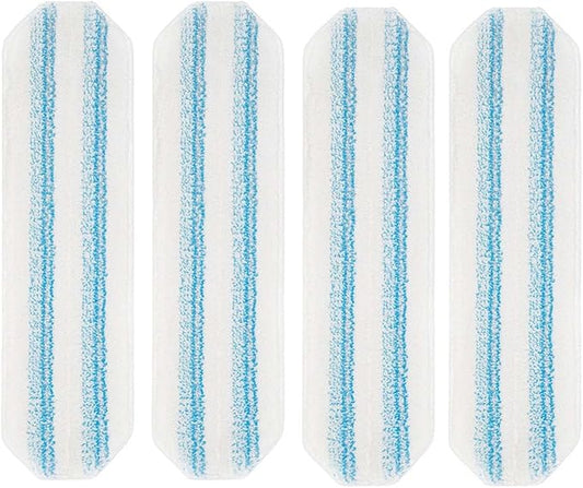 4-Pack Mop Pads Replacements for Flat Mop System, Reusable Microfiber Mop Refills