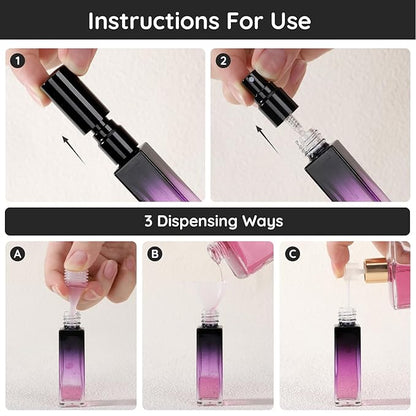 Segbeauty 0.34oz Perfume Travel Bottles Refillable, 10pcs 10ml Glass Empty Perfume Atomizer Sprayer, Mini Portable Travel Cologne Spray Bottle, Cologne Atomizer Set with Refill Pump Tools