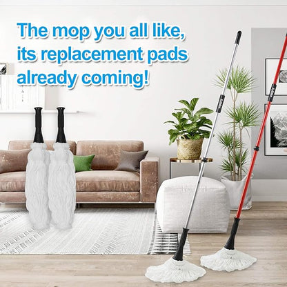 Eyliden Mop Model No.: FZ-02-2020/FZ-02-2019 Replacement Head, 2pcs Microfiber Mop Pads for Eyliden Twist Mops, Floor Cleaning Mops Head(Not Include Handle), Suitable for Any Surfaces (2pack Heads)