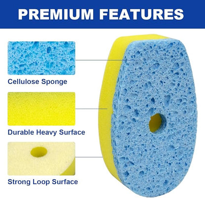 CELOX Dish Sponge with Handle for Pot Pan Sink Cleaning, Soap Dispensing Dish Sponge