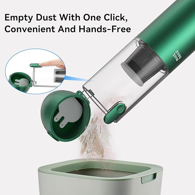 Minthouz Car Vacuum Portable Cordless 17000Pa - 120W Handheld Vacuum Rechargeable with Blower, Ultra Lightweight Mini Vacuum Cleaner with 2 Filters for Car Home Pet Office Keyboard