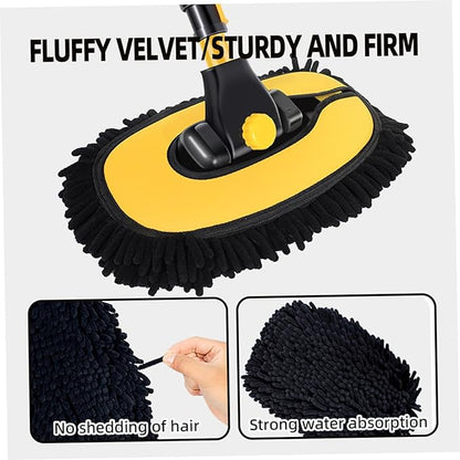 Soft Chenille Car Wash Brush Head Replacement, 10.6x6 Inch Absorbent Car Washing Mop Head Cover for Auto Detailing, Scratch-Free Cleaning Tool for, SUV, Truck