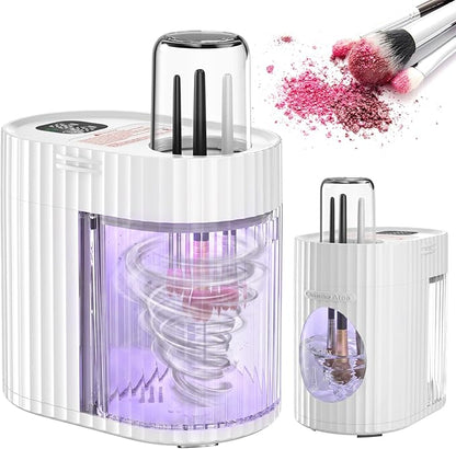 CloudValley Electric Makeup Brush Cleaner Machine, Automatic Fast Deep Clean & Dryer, Low Noise Portable Beauty Brush Cleaning Tool, Daily Easy Use for Makeup Lovers & Professional Makeup Artists