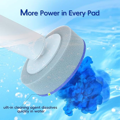LFBEAR Disposable Toilet Brush Wand, Wall Mounted Toilet Cleaner Kit with Holder, 36 Refills Replacement Heads for Bathroom Cleaning（Only 36 Refills）