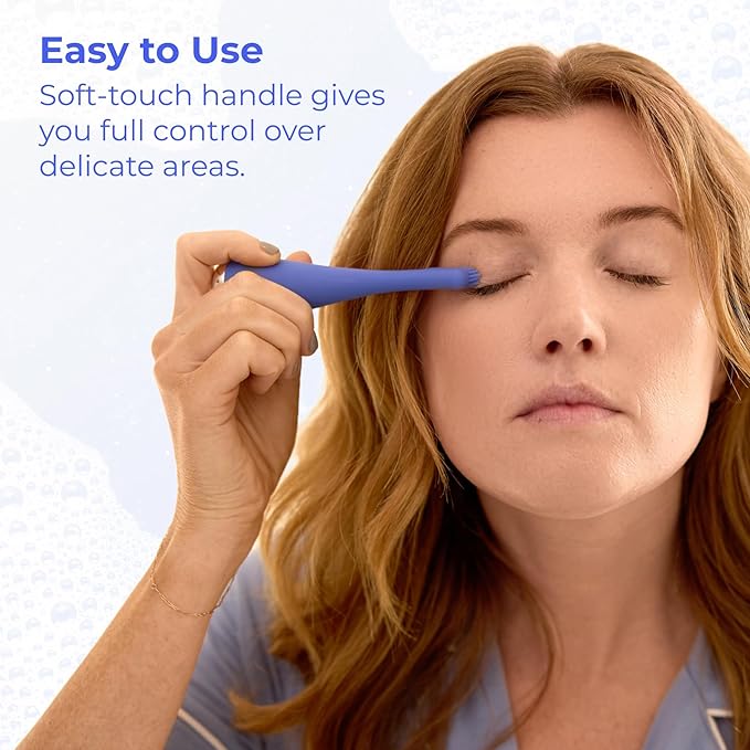 Blinkjoy Electric Eyelid Brush 2 – Optometrist Approved Lid Hygiene Tool for Demodex, Blepharitis & Dry Eyes – Gently Removes Dirt, Oil & Makeup to Support Healthy Lid Hygiene (Blue)