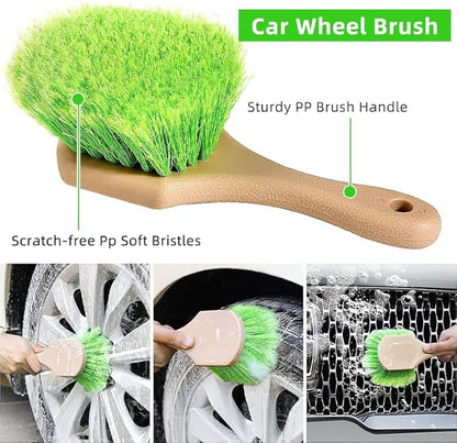 62" Car Wash Brush with Long Handle Chenille Microfiber Car Wash Mop Mitt, Wheel Brush, Windshield Window Squeegee, Car Duster Microfiber Towel, Gloves, Drill Brush, for Cleaning Cars RV Truck Boat