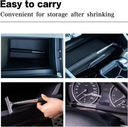 jeseny 1 PC Car Rearview Mirror Wiper Telescopic Auto Mirror Squeegee 98cm Long Handle Cleaning Tool Glass Mist Cleaner Black