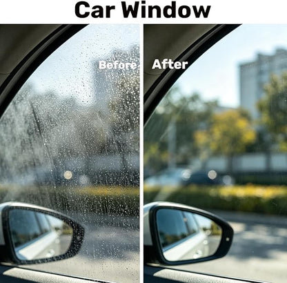 Glass Emulsion Cleaner,Handle Oil Film Remover&Windshield Cleaner For Cars Window, Glass Emulsion, Crystal Clear View