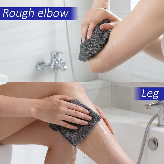 JJUNW 4 PCS Exfoliating Soap Bags, Deep and Gentle Exfoliating Soap Pouch Nylon Body Scrubber Shower Sponge Loofah Bar Soap Bag for Washing Body Travel with Quick-Dry Mesh