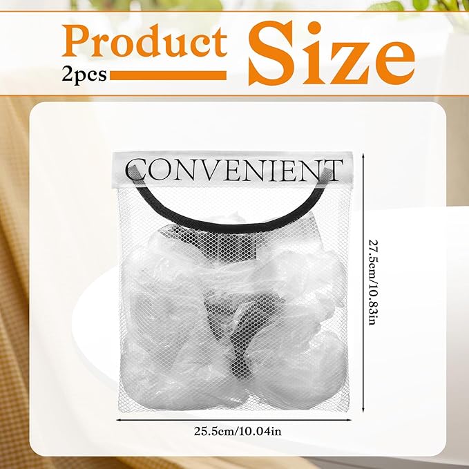 2 Pcs Grocery Bag Holder for Plastic Bags Wall Mount Mesh Convenient Storage Organizer Reusable Plastic Bag Dispenser Net Trash Bags Dispenser for Kitchen Bathroom Bedroom