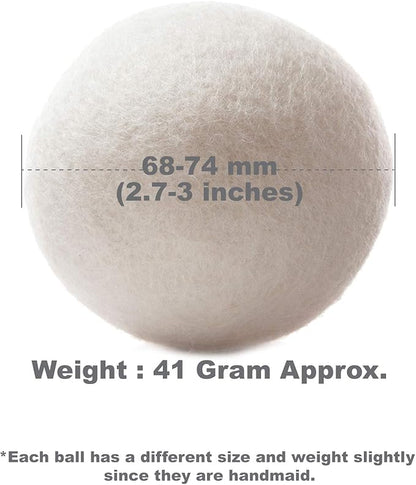 Wooland Wholesale Bulk Laundry XL Premium Wool Dryer Balls - 100% New Zealand Organic Wool Natural Fabric Softener for Sensitive Skin, Babies (150 Count)
