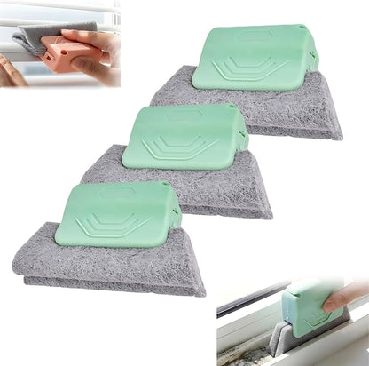 Magic Window Track Cleaner, 2026 New Handheld Window Groove Cleaning Brush Tool Set, Cleaner Brushes for Window lides Gaps Tile Lines Shutter Slats Car Vents & Narrow Gaps (3, Green)