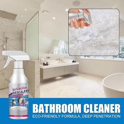 Bathroom Descaler Cleaner, Powerful Stubborn Stains Cleaner, All-Purpose Bathroom Descaler Foam Spray for Bathroom Toilet Bath Shower Glass Cleaner (1, 2pc)