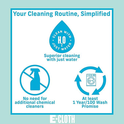 E-Cloth Washing Up Pad, Premium Microfiber Non-Scratch Kitchen Dish Scrubber Sponge, Ideal for Dish, Sink and Countertop Cleaning, 100 Wash Guarantee, Yellow, 4 Pack