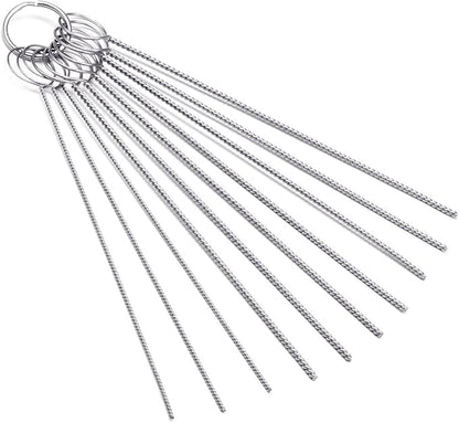Carb Carburetor Cleaner Cleaning Brushes Kit, Small Wire Brush - 20 Needles + 10 Brushes