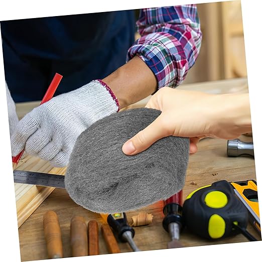 Flexible Wire Wool Pad 2 Pack Steel Wool Roll for Window Cleaning Coarse Fabric for Polishing Cleaning Metals