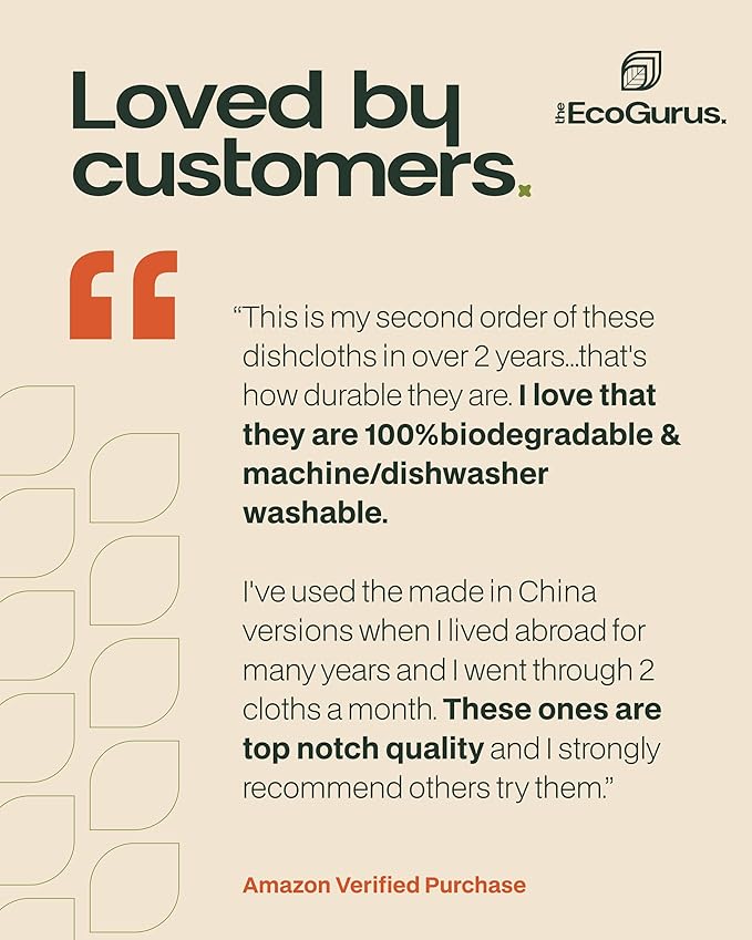 10 Pack Odour-Resistant Reusable Cleaning Cloths | Original Swedish Dishcloth | Made in Sweden | Suitable for All Surfaces | Biodegradable Cellulose Sponge | Kitchen & Bathroom | Blue