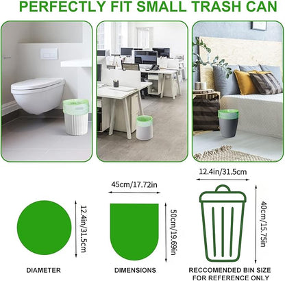 4 Gallon Biodegradable Compostable Small-Trash-Bags - Green Small Garbage Bags For Bathroom Can 100 Count Unscented Little Waste Basket Kitchen Office Car Tiny Liners Bulk Strong Thick Inwaysin