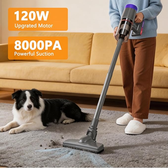 Cordless Vacuum 3lbs Lightweight Stick Handheld Vacuum with Crevice Tool, Vacuum Cleaner for Hard Floors, Sofa, Pet Hair,for Dorm, Apartment and Office
